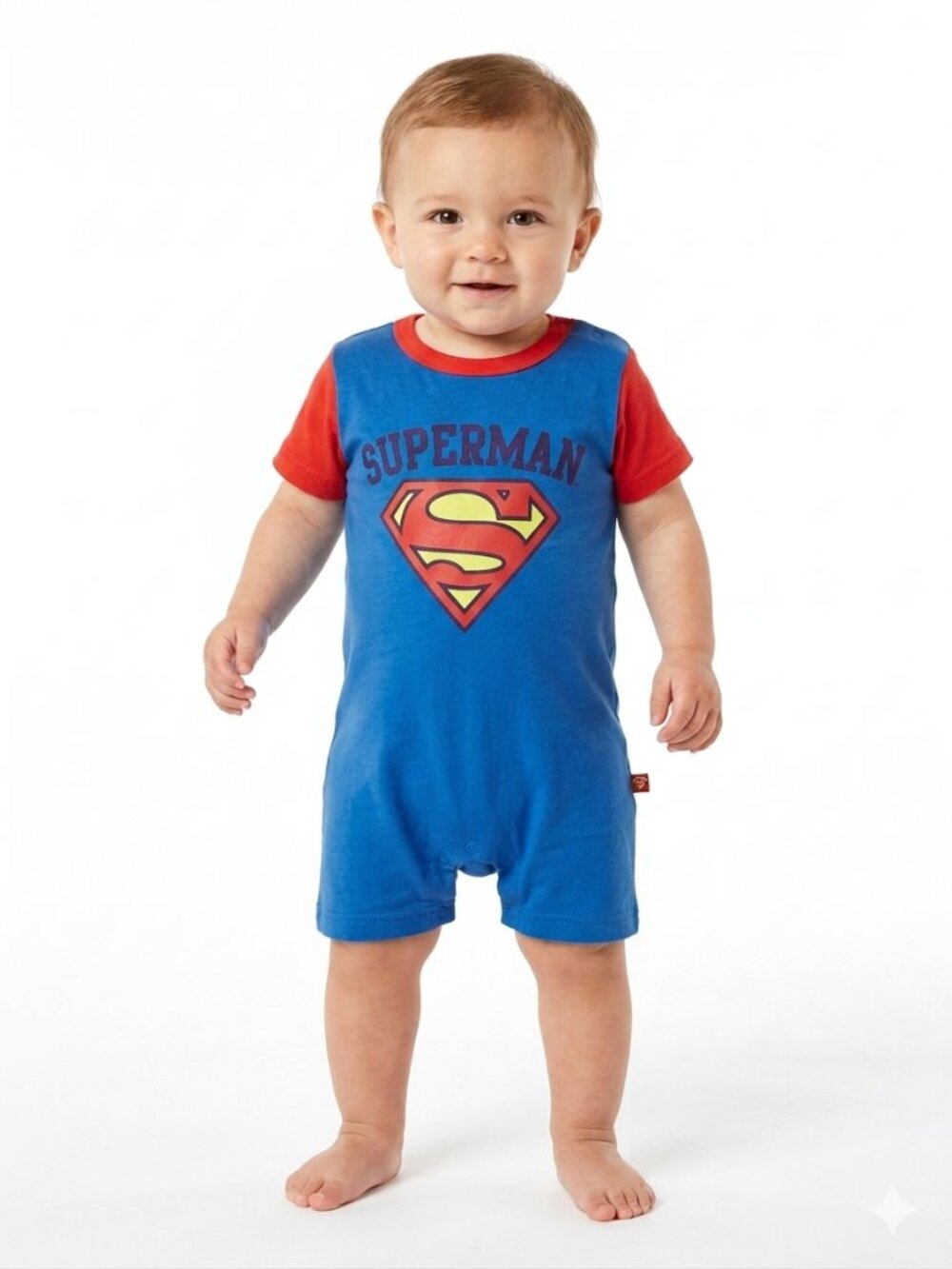 Baby Boy's Boys Superman Romper Bodysuit Size 0/3 Months NWT